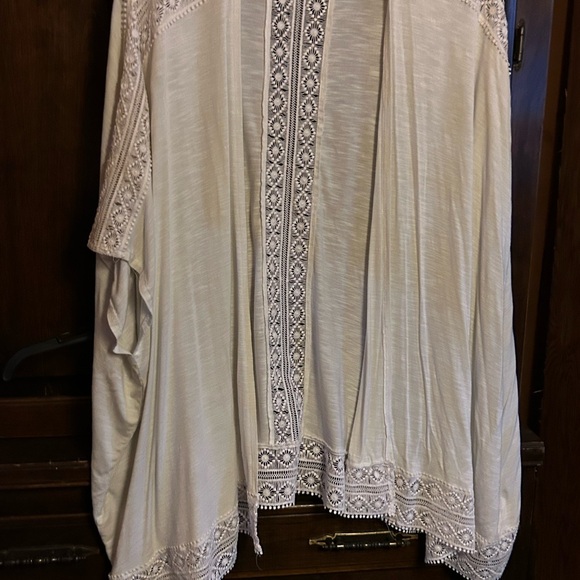 Lane Bryant White Cover up Over shirt size 22 24 - Picture 5 of 7